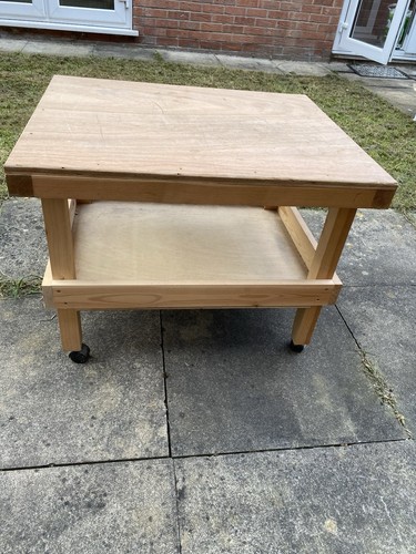 Wooden workbench wheels - wooden, on