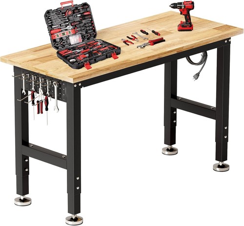 Adjustable work bench with - adjustable,