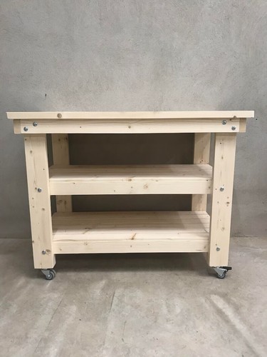 Wooden work bench - with, two
