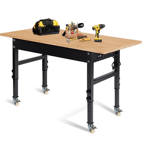 Adjustable work bench with - adjustable,