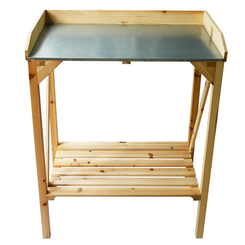 Outdoor wooden potting - outdoor, table