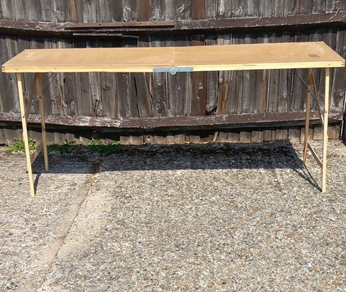 Foldable wooden trestle work - wooden,