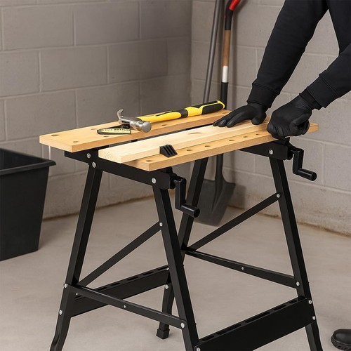 Foldable wooden workbench - foldable,