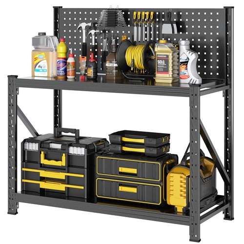 Work bench with pegboard heavy - work,
